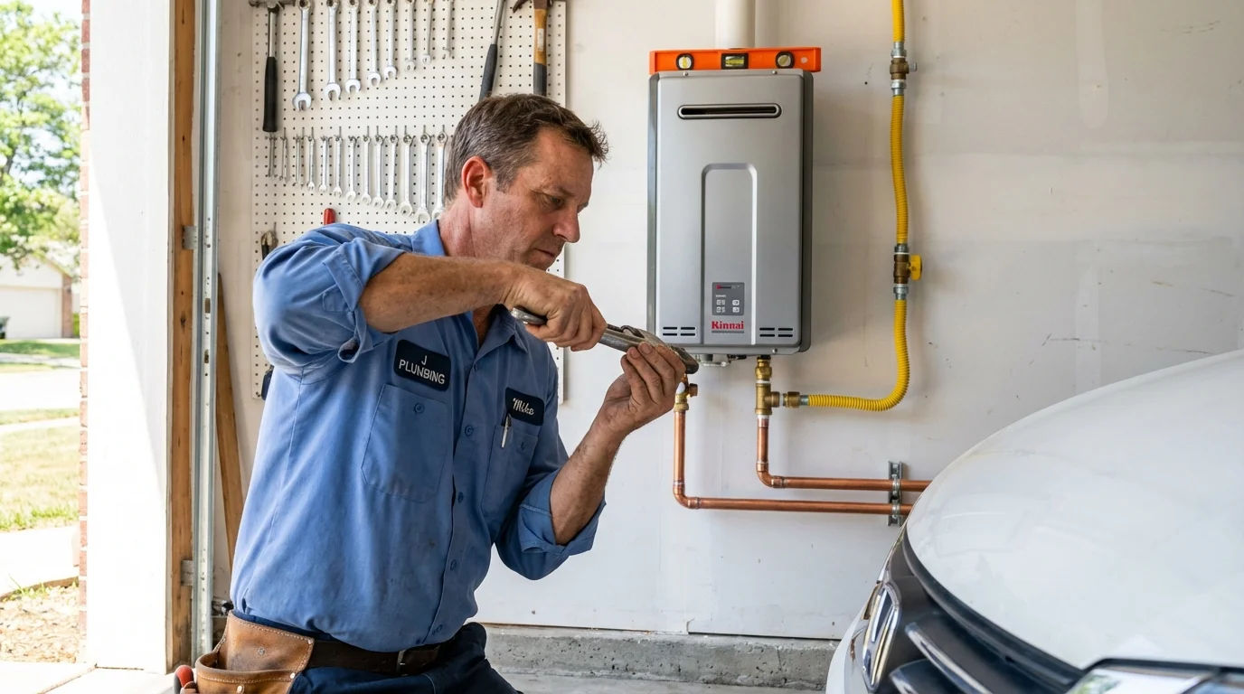 Tankless water heater installation by a Johns Plumbing LLC plumber in Portland